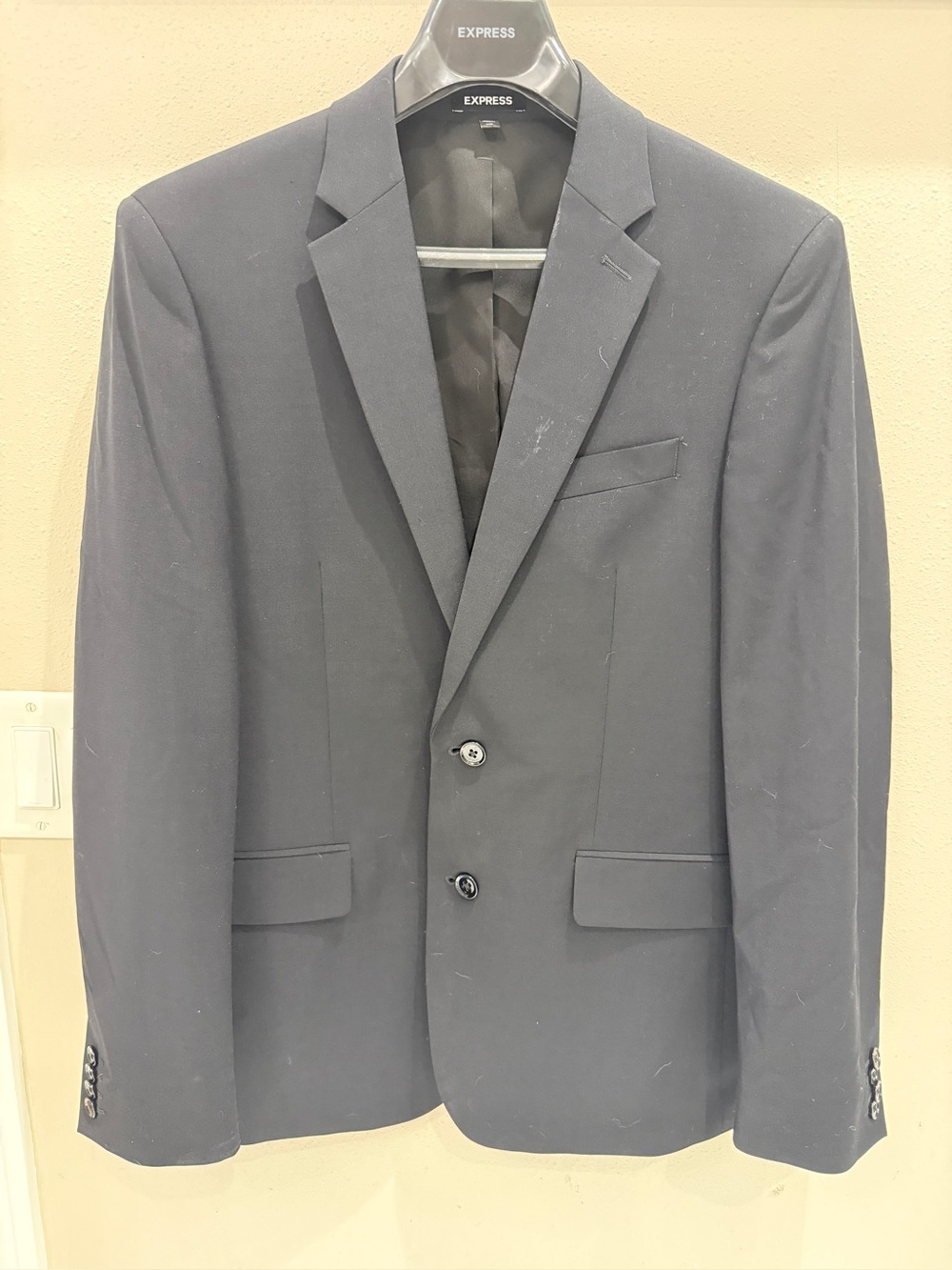 Express Men's Black Extra Slim Two-Button Blazer size 40R and pants 31x34